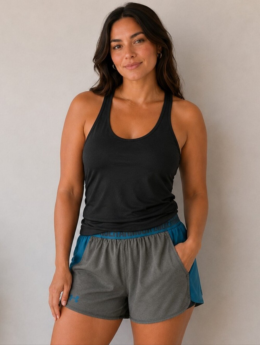 Under Armour Gray and Blue Women’s with Branded Waistband